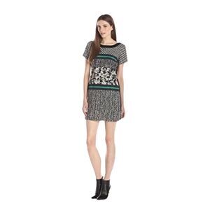 Anthropologie Plenty by Tracy Reese The Francesca Dress Rose Floral Green